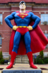 Metropolis IL is SUPER! with a bronze statue of Superman