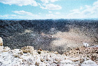 Meteor Crater Arizona. Mile wide impact crater of a meteor about 50 yards thick.