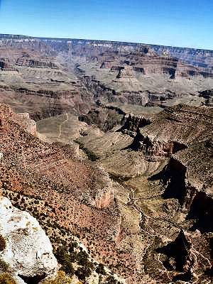 Bright Angel trail and fault, Grand Canyon NP, AZ