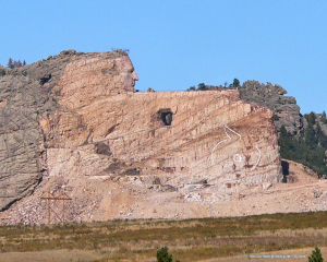 Crazy Horse Monument from the road in 2011.