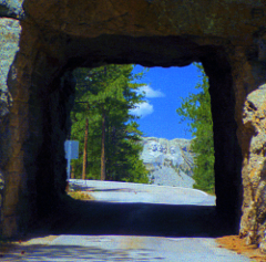 Iron Mtn Rd Tunnel with Mt Rushmore