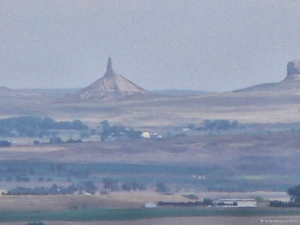 View of Chimney Rock from top of Scott's Bluff.